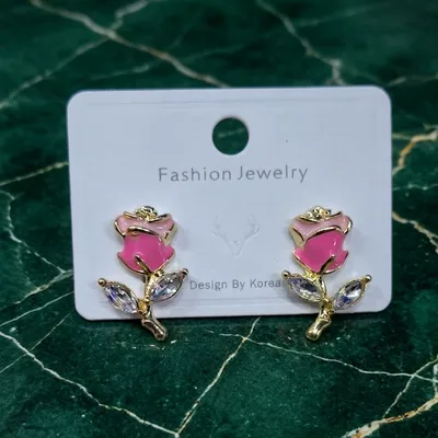 🌹 Rose Bloom Gold Stud Earrings