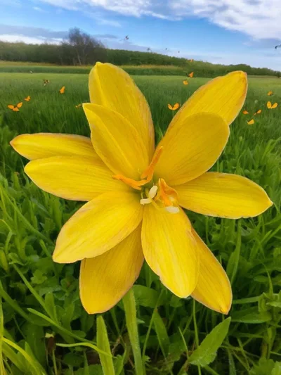 Rain Lily Yellow star