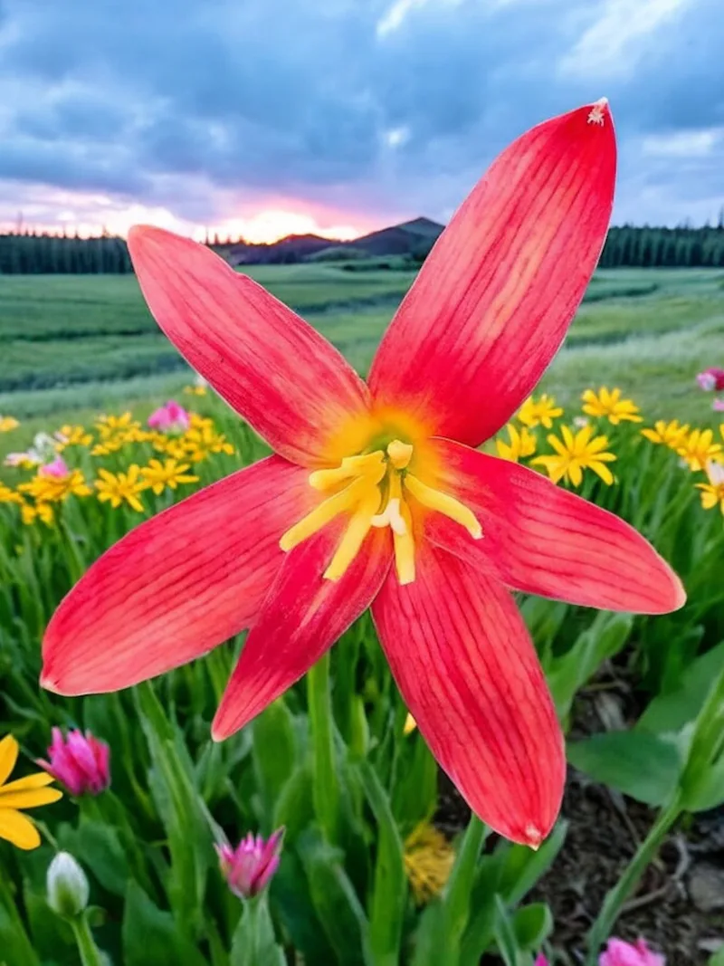 Rain Lily Red starfish 200 β photo 1